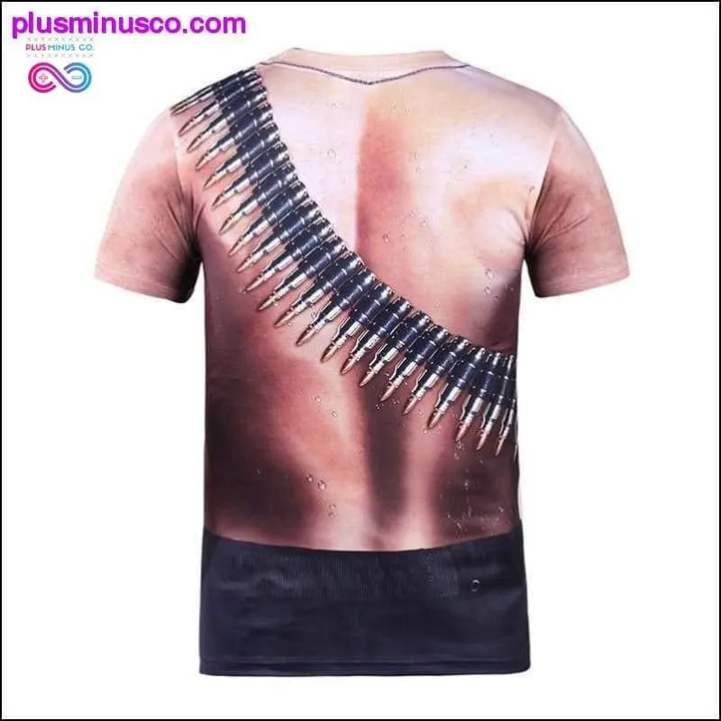 3D Print Tattoo Muscle T-shirt Short Sleeve