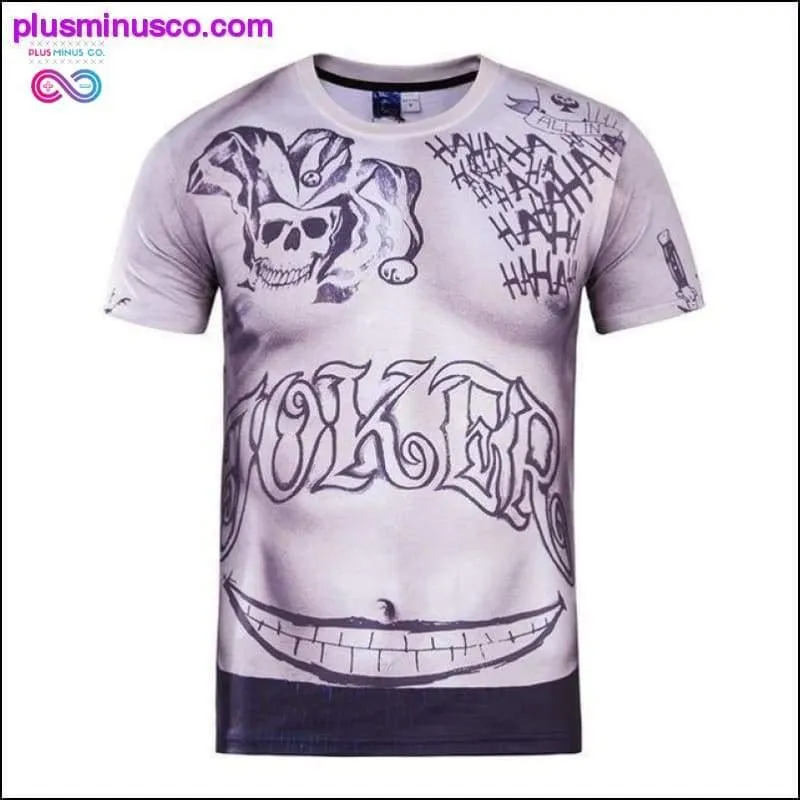 3D Print Tattoo Muscle T-shirt Short Sleeve