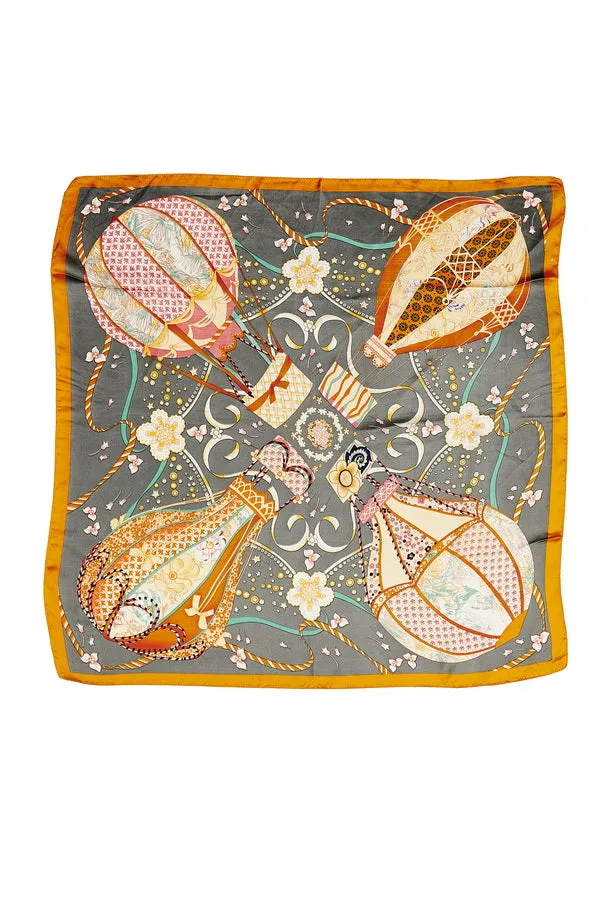 Air Balloon Print Silky Bandana