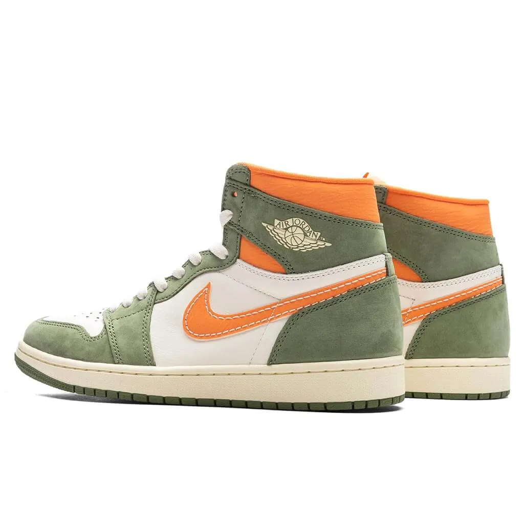 Air Jordan 1 Retro Hi OG Craft - Celadon/Sky J Light Olive/Bright Mandarin