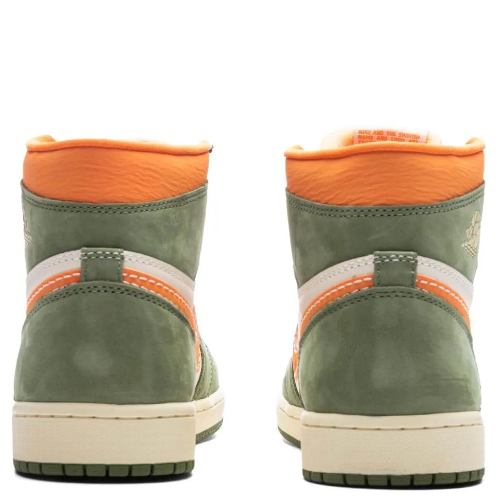 Air Jordan 1 Retro Hi OG Craft - Celadon/Sky J Light Olive/Bright Mandarin