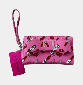 Betsey Johnson Zip Around Wristlet Bow Wallet Lips | RE:LUV