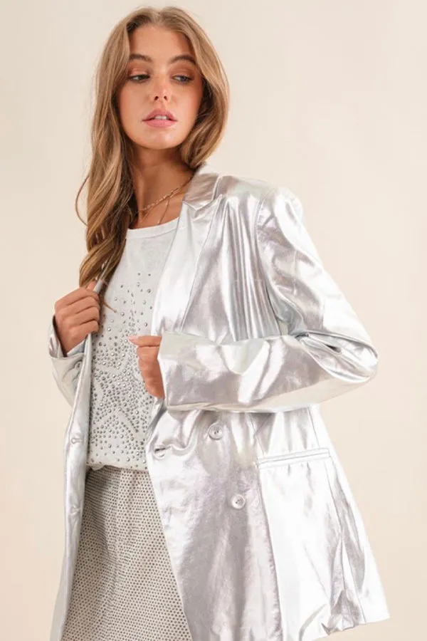 BK Brand Metallic Blazer