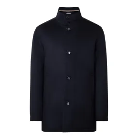 BOSS Coxtan Overcoat - Dark Blue