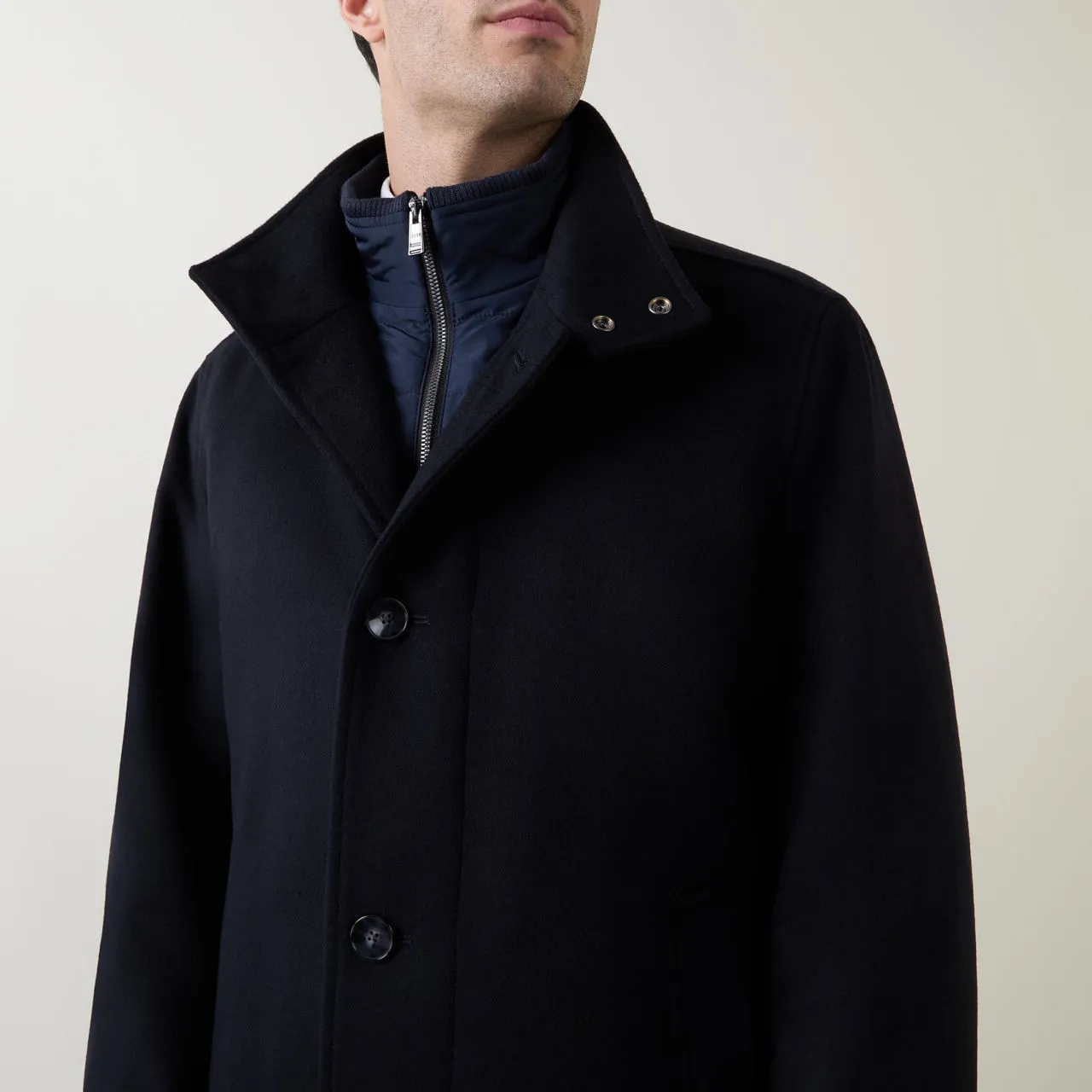 BOSS Coxtan Overcoat - Dark Blue