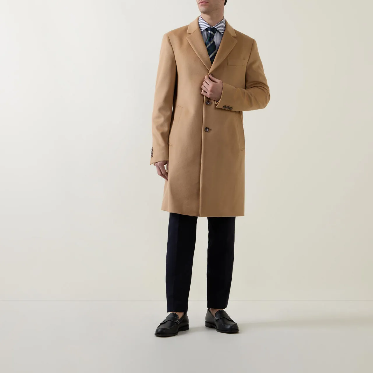 BOSS Hyde Overcoat - Beige