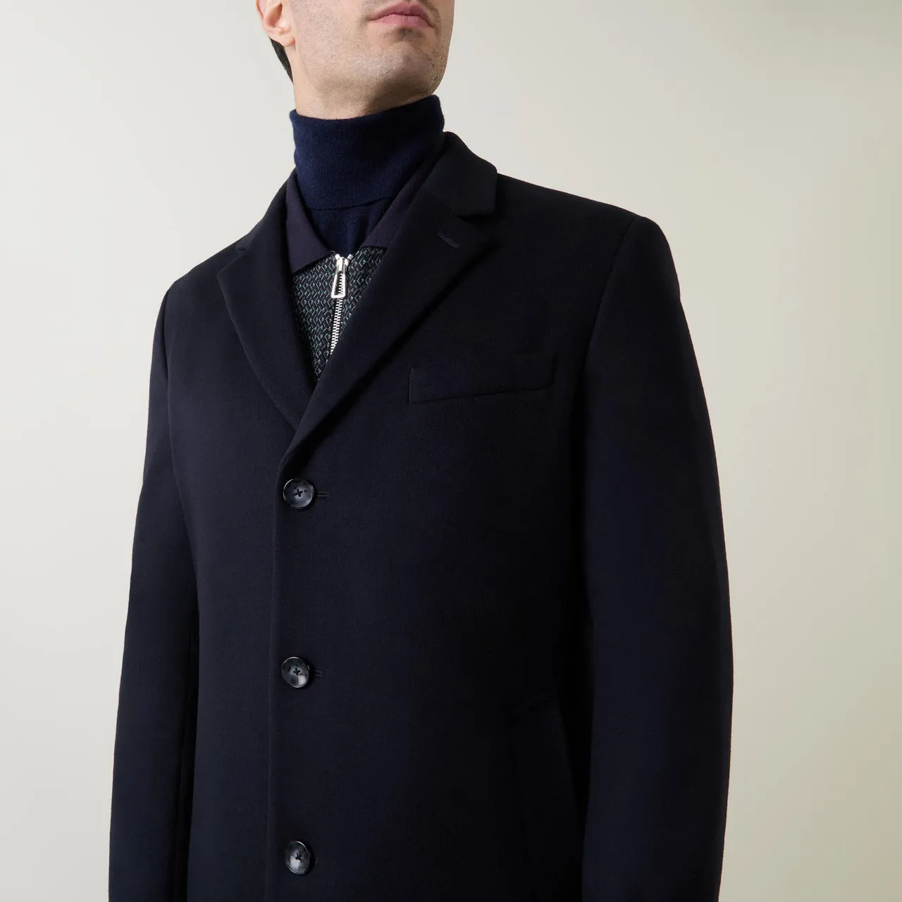 BOSS Hyde Overcoat - Dark Blue