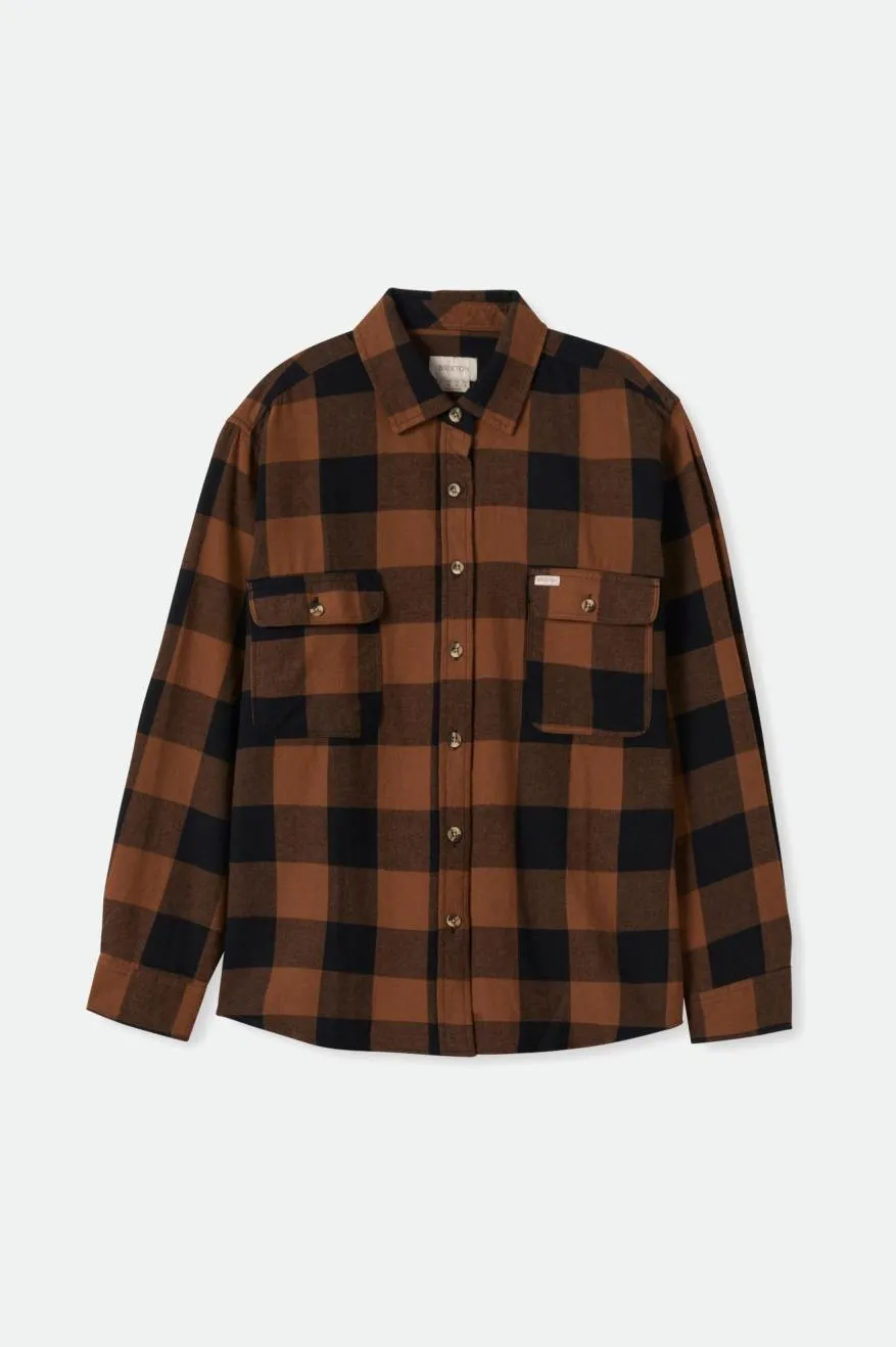 Bowery Boyfriend L/S Flannel - Bison/Black