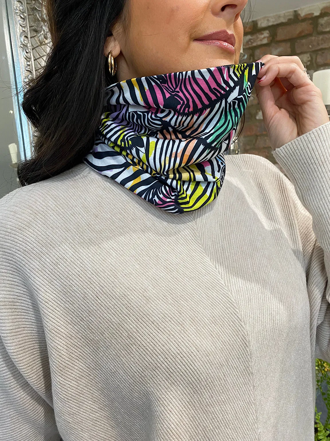 Bright Zebra Snood