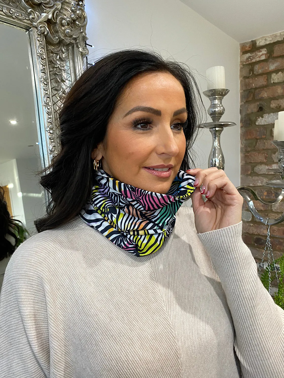 Bright Zebra Snood