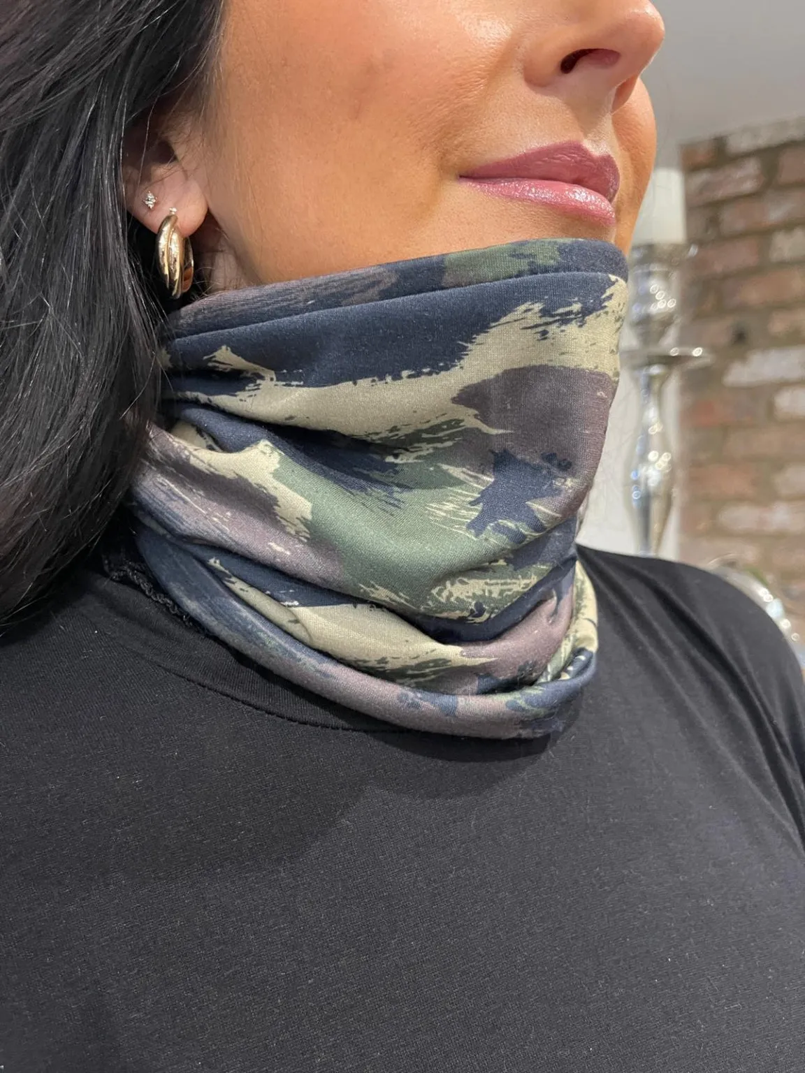 Brushed Camo Print Snood