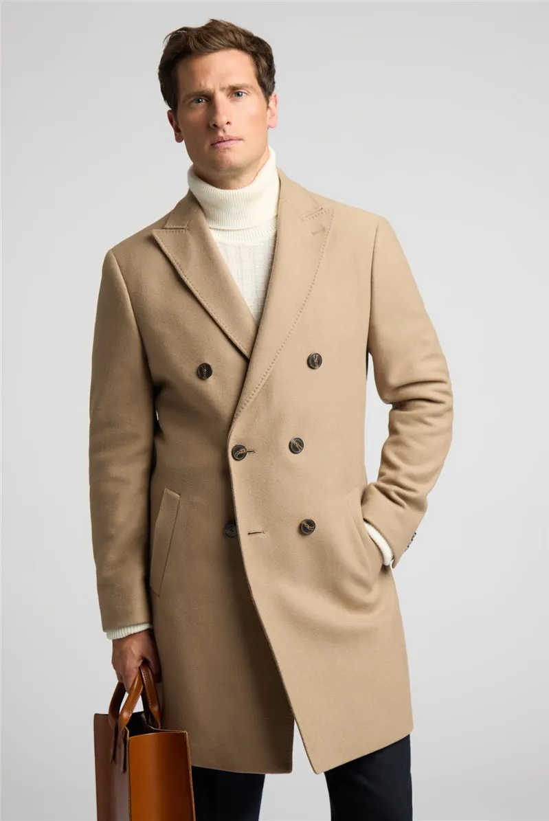 Cashmere Blend Oatmeal Overcoat