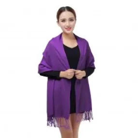 Cashmere Feel Shawl Purple SF231451