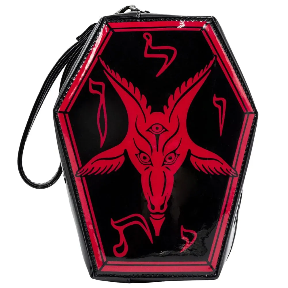 Coffin Wristlet-Baphomet Goat