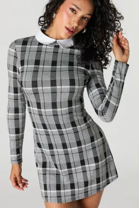 Collared Long Sleeve Mini Dress