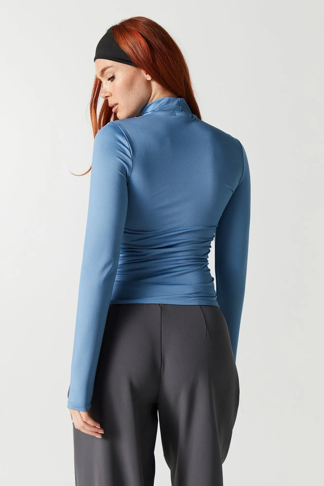 Contour Mock Neck Long Sleeve Top