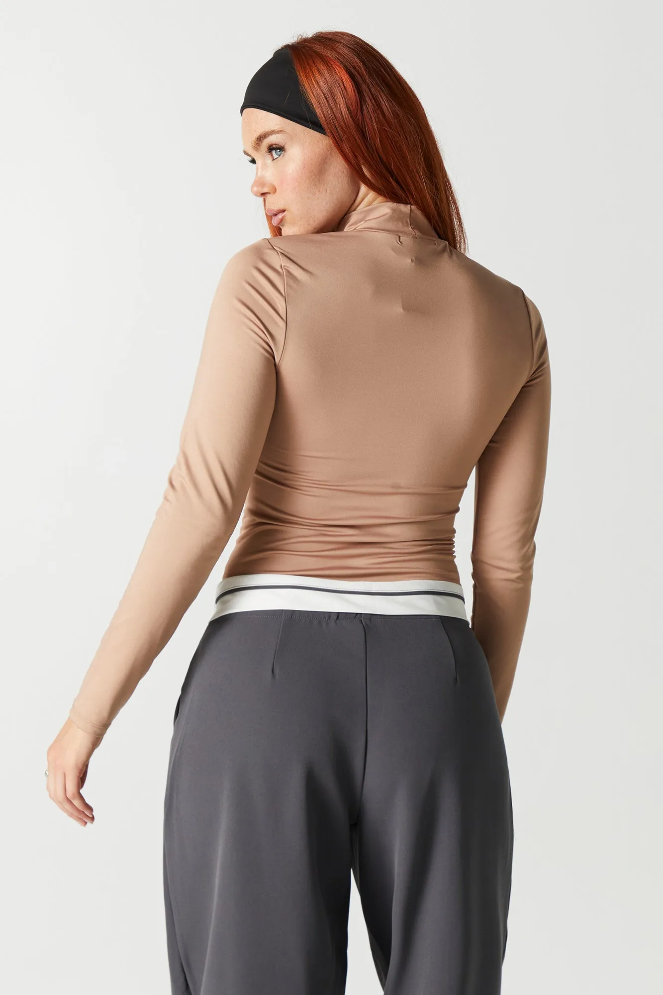 Contour Mock Neck Long Sleeve Top