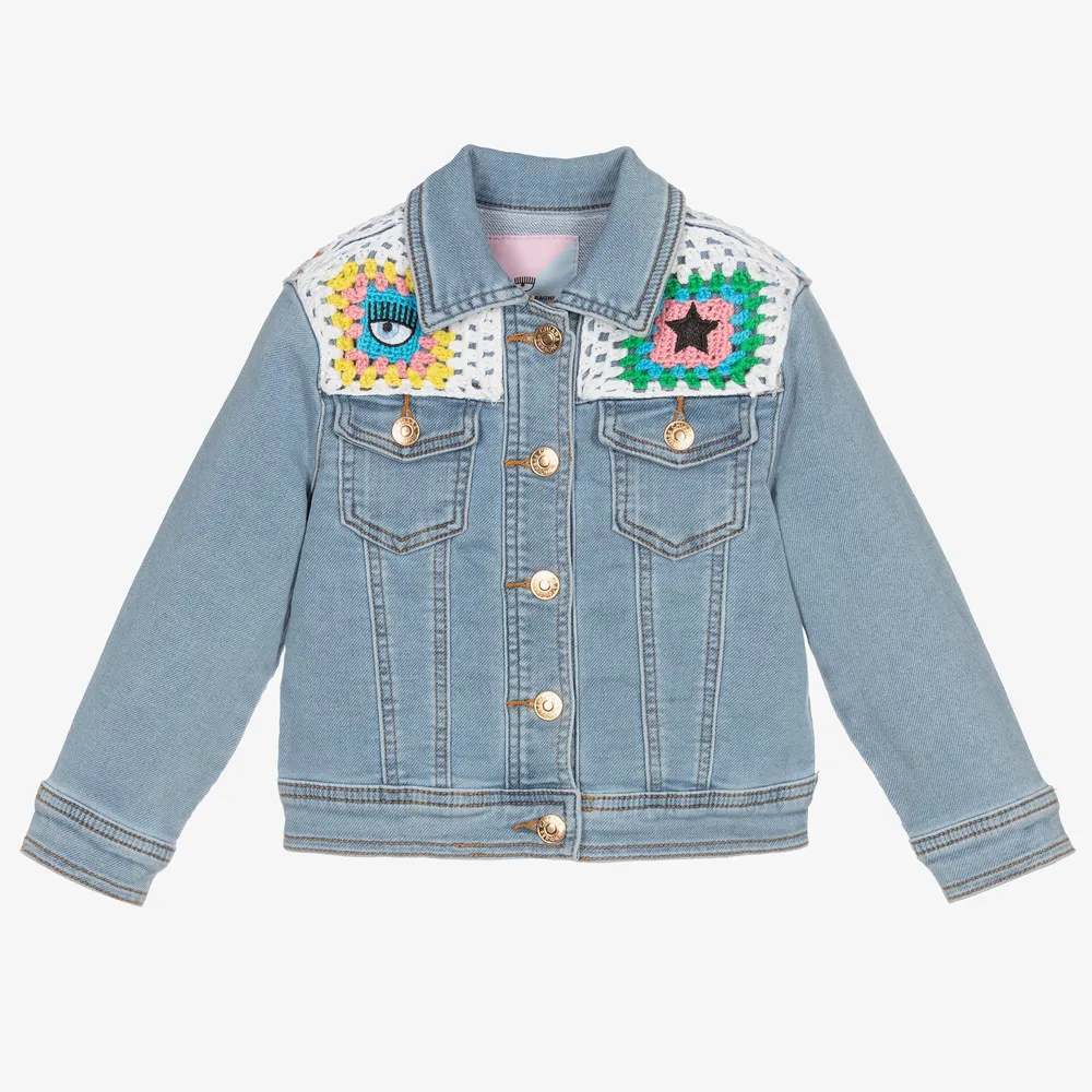 Crochet Denim Jersey Jacket