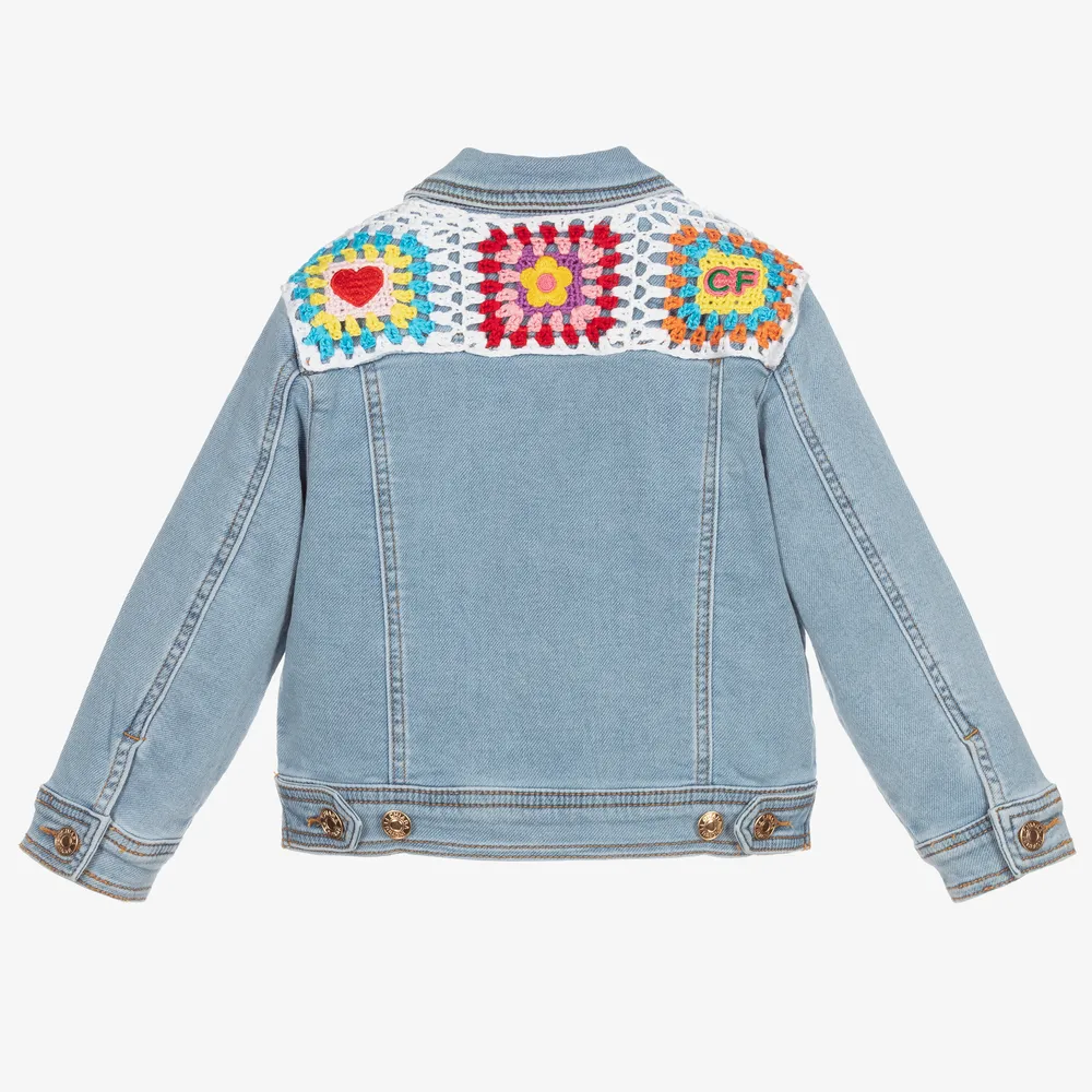 Crochet Denim Jersey Jacket