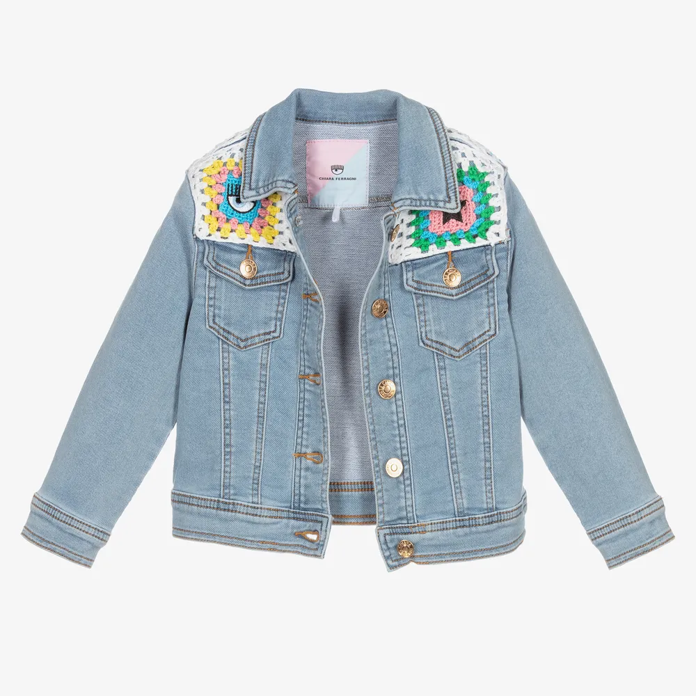 Crochet Denim Jersey Jacket