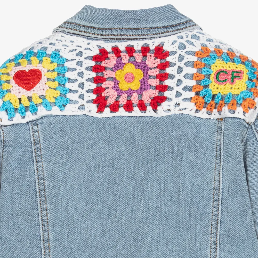 Crochet Denim Jersey Jacket