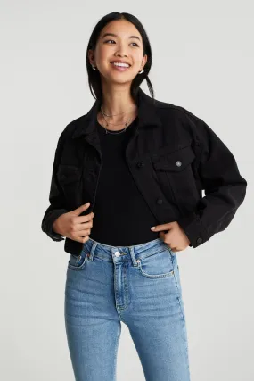 Cropped denim jacket