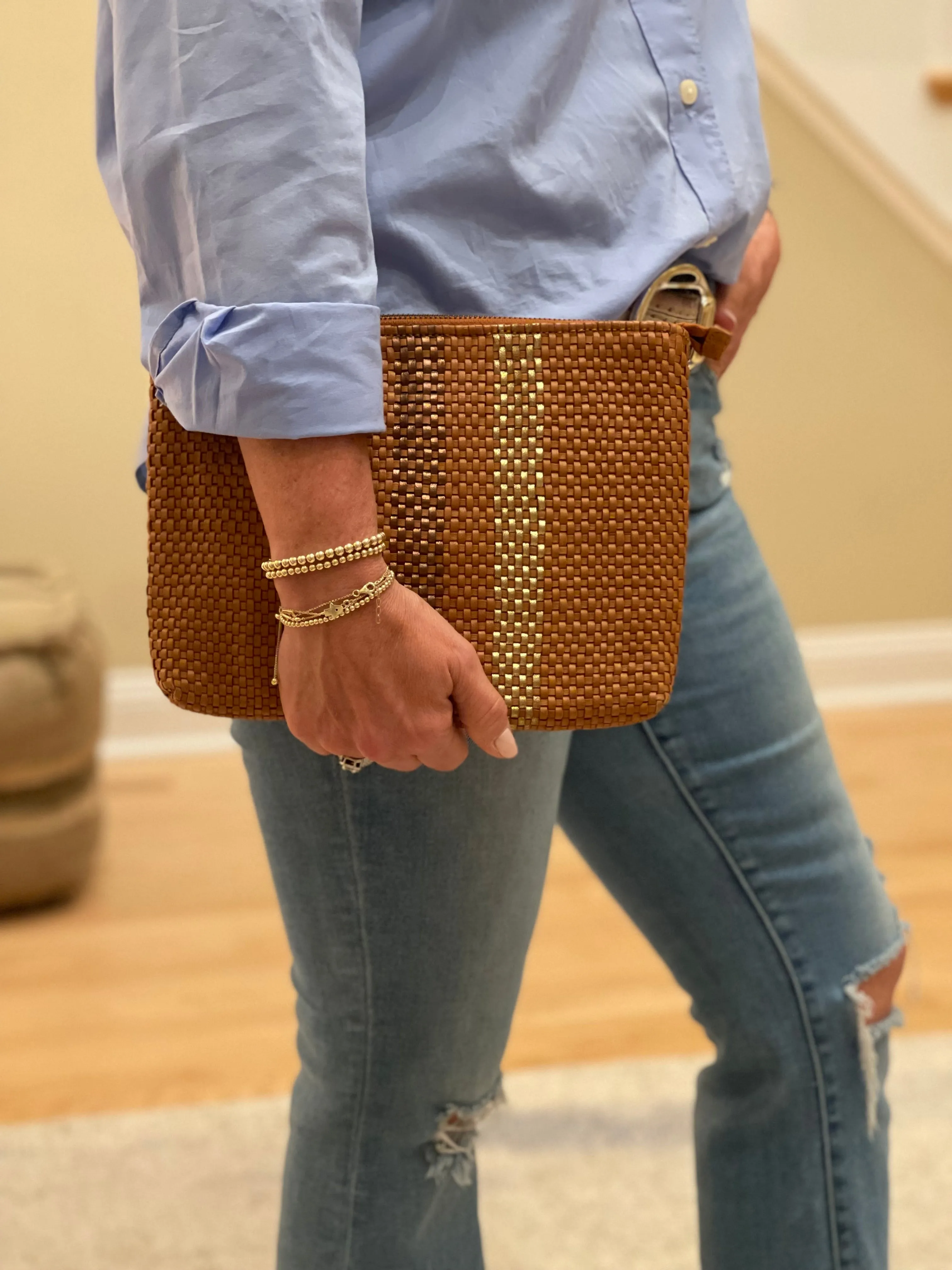 Enshalla Cognac Clutch