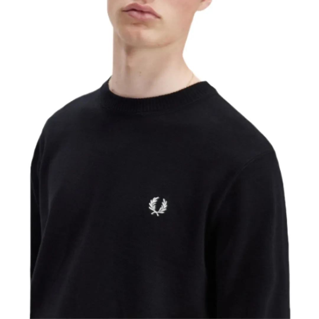 FRED PERRY  |Wool Plain Cotton Logo Sweaters