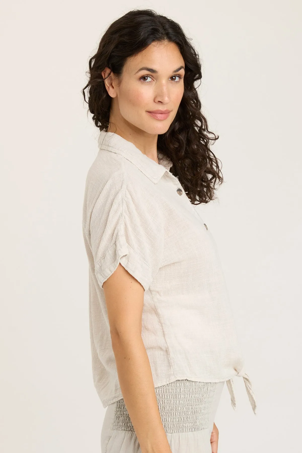 Gauze Teagan Tie Top