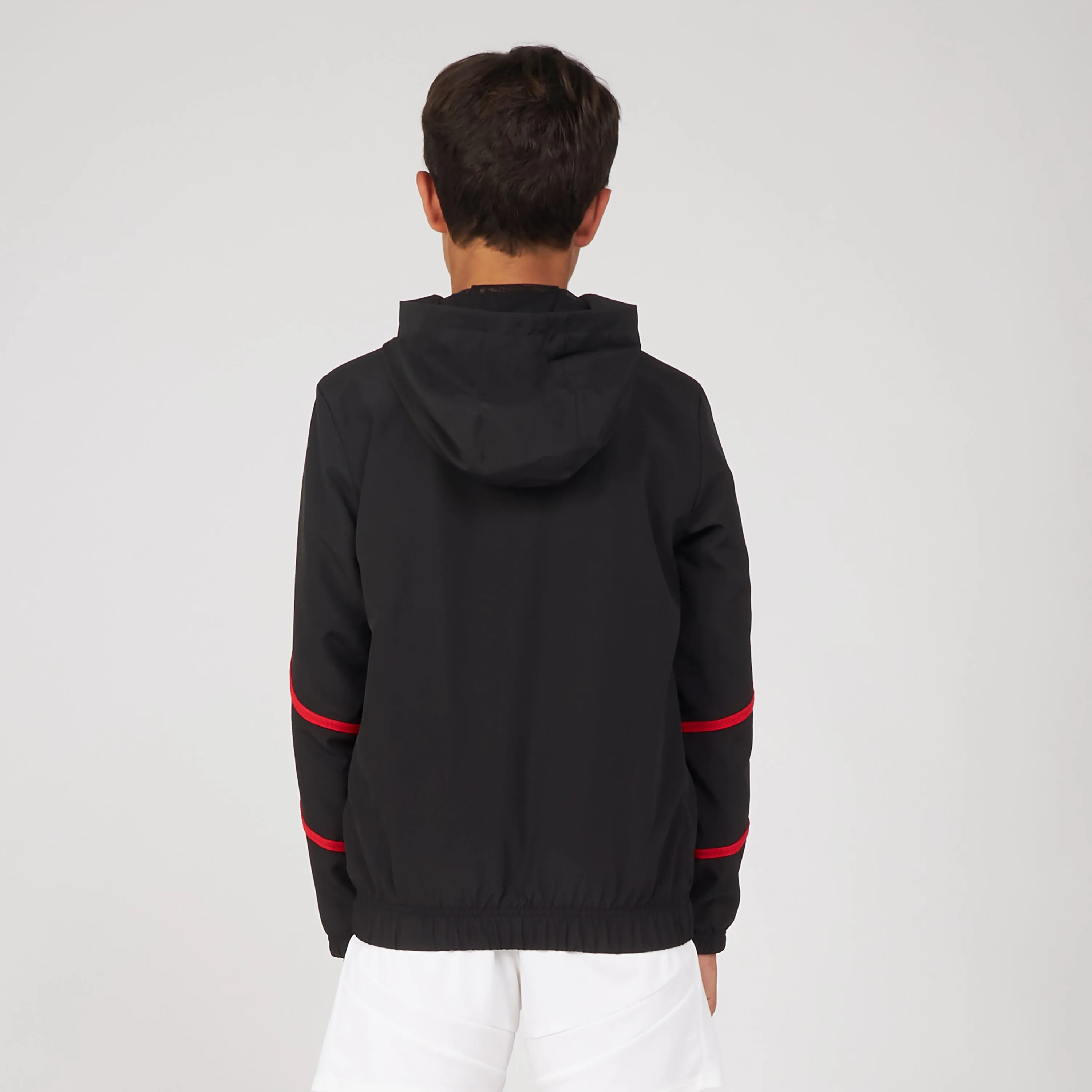 GIACCA BAMBINO MILAN PREMATCH 2024/25 CON ZIP E CAPPUCCIO