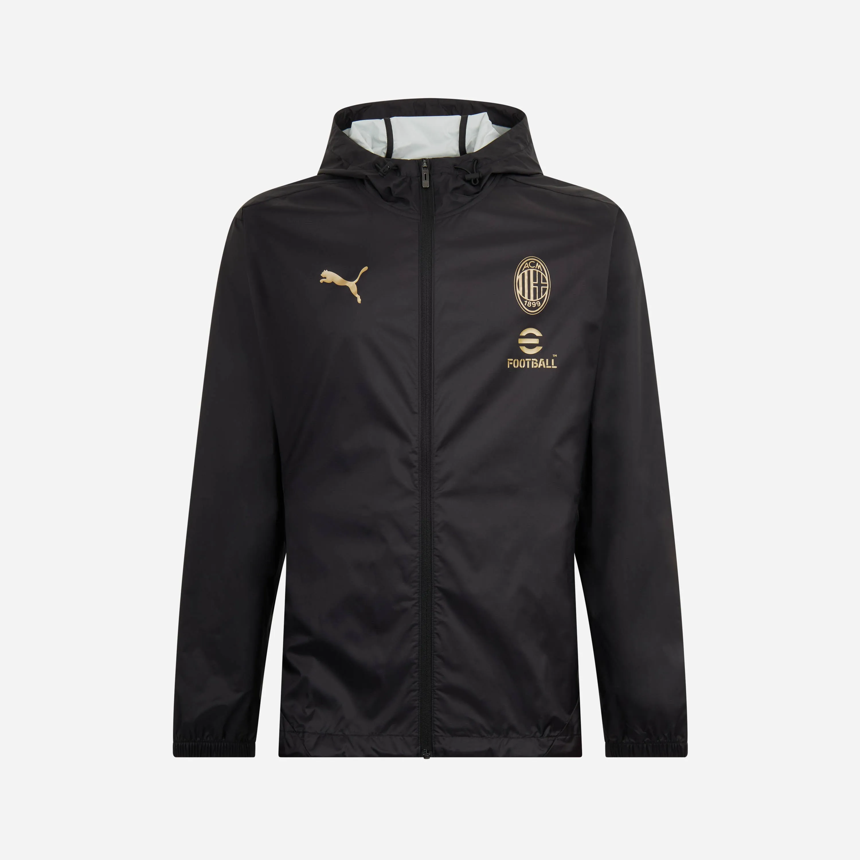 GIACCA MILAN TRAINING 2024/25 CON ZIP E CAPPUCCIO