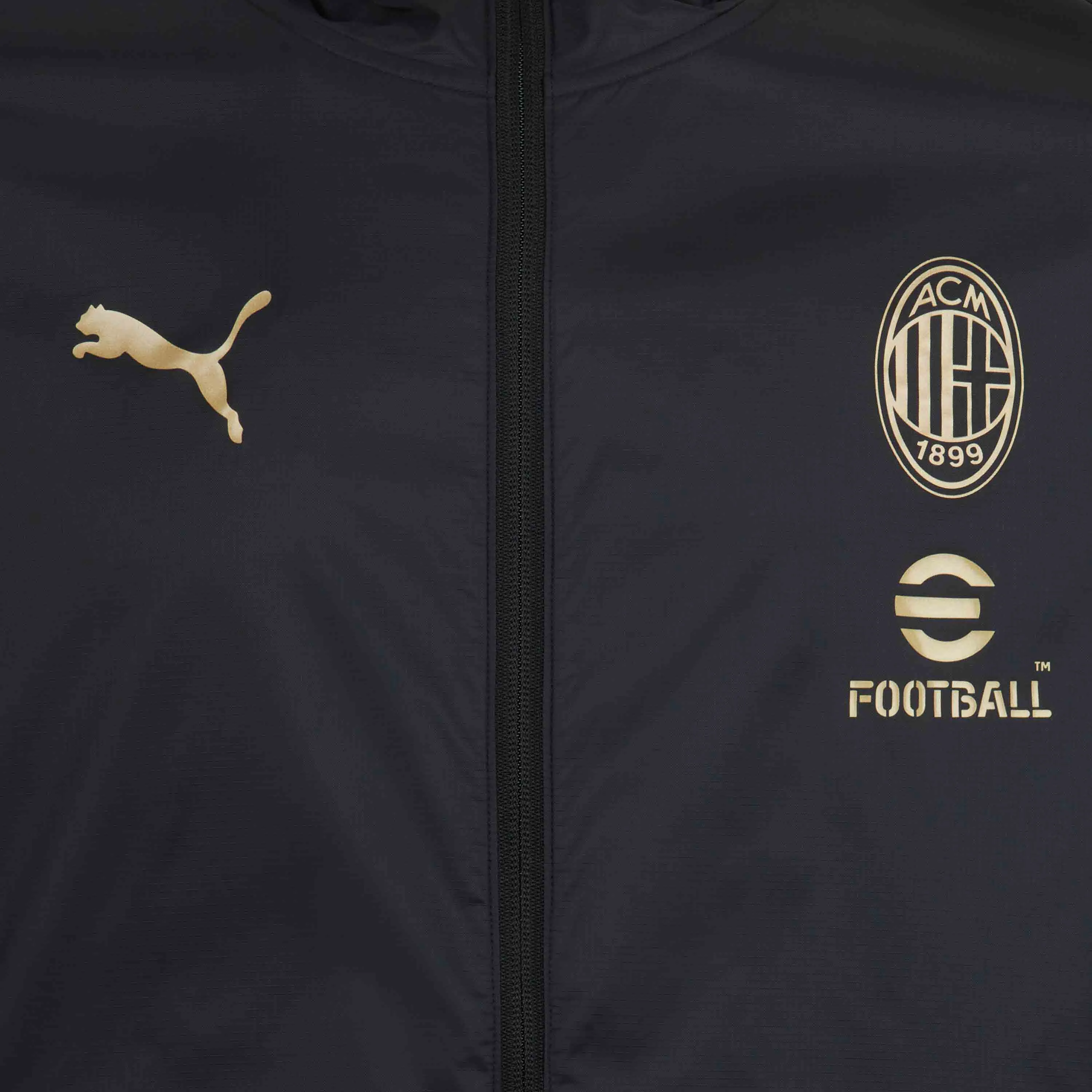 GIACCA MILAN TRAINING 2024/25 CON ZIP E CAPPUCCIO