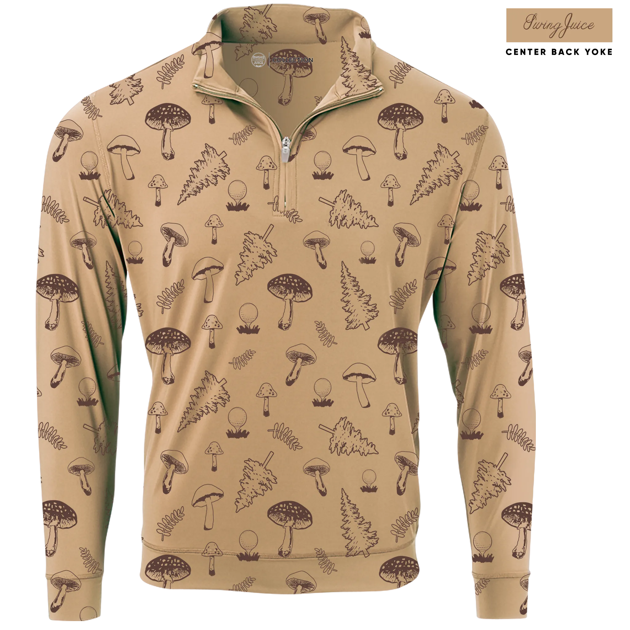 Golf Mushrooms Men's Quarter Zip