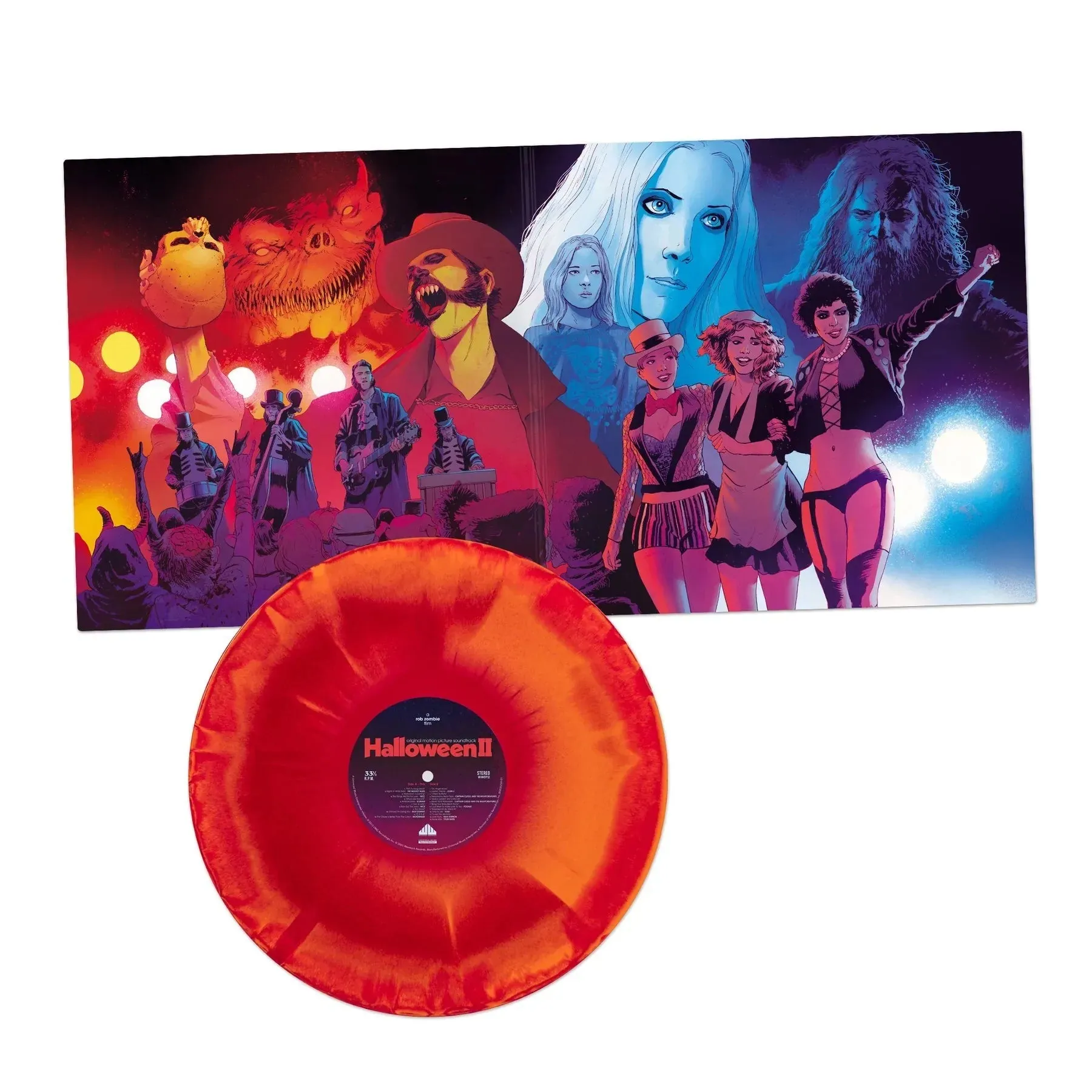 HALLOWEEN II SOUNDTRACK LP (Pumpkin Orange, Candy Apple Red, Magenta Swirl Vinyl, Featuring Rob Zombie, The Moody Blues, Motrhea