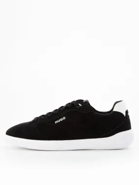 HUGO Riven Nubuck Lace Sneaker - Black/white