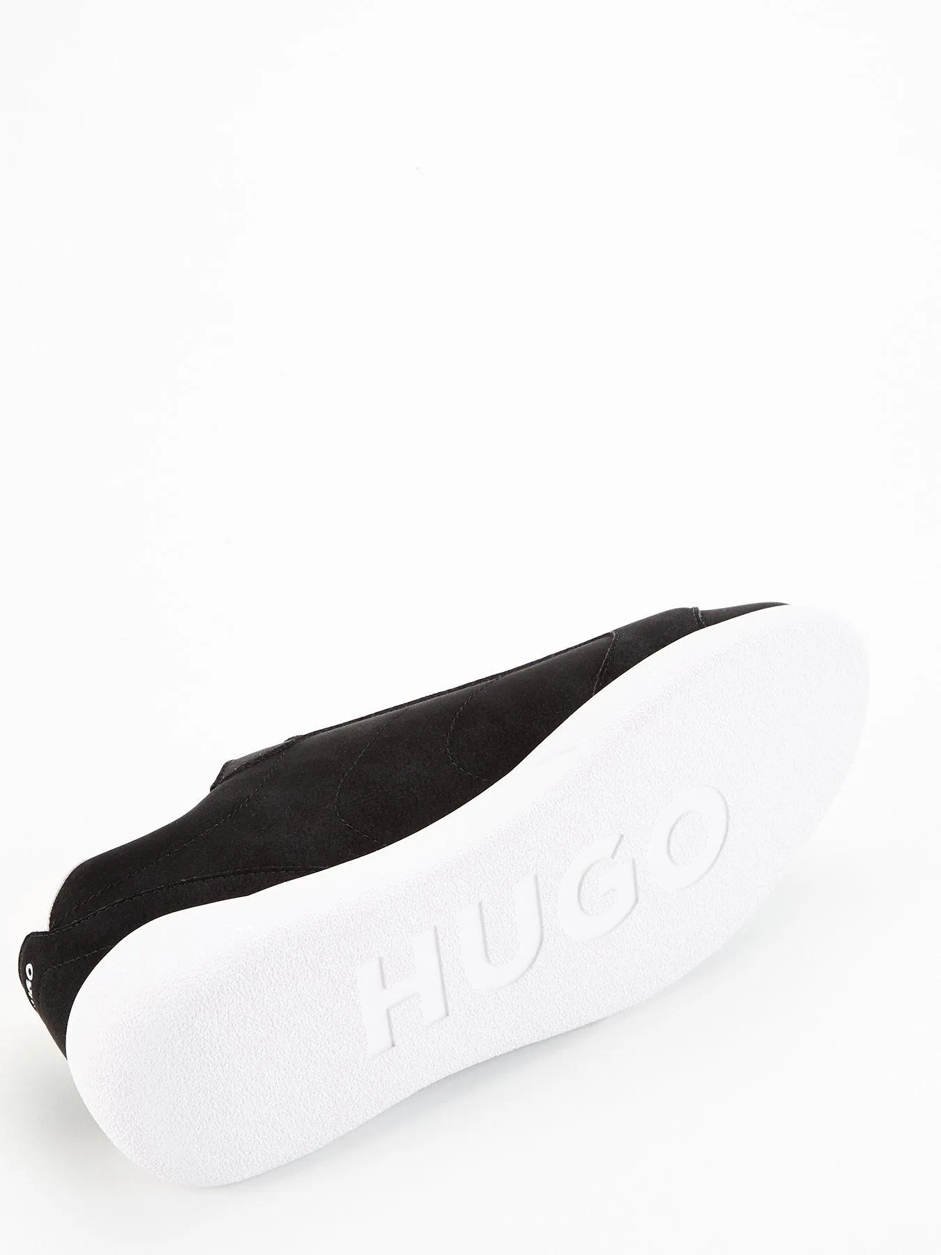 HUGO Riven Nubuck Lace Sneaker - Black/white