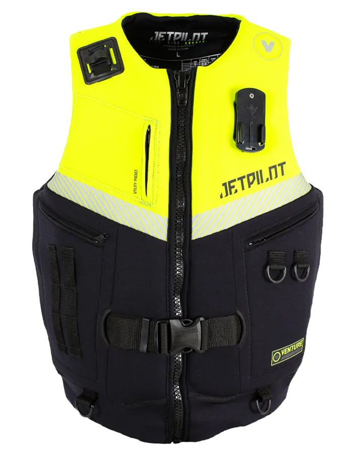 Jetpilot Venture Mens Neo Vest - Black/Yellow Level 50