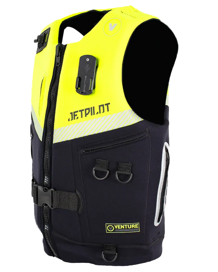 Jetpilot Venture Mens Neo Vest - Black/Yellow Level 50