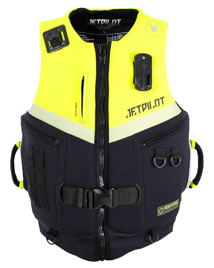 Jetpilot Venture Mens Neo Vest - Black/Yellow Level 50