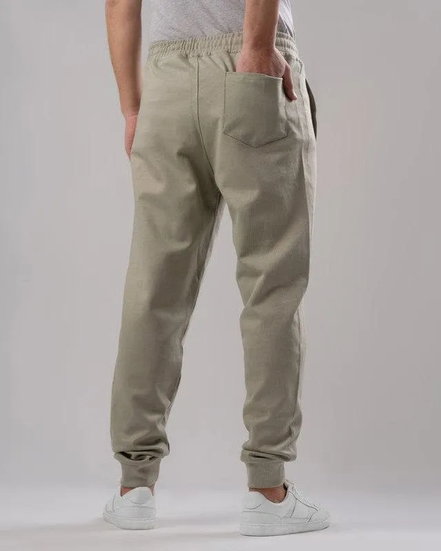 JOGGER WAIST SWEATPANTS  - KHAKI