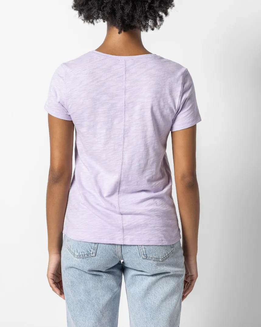 LILLA P S/S BACK SEAM V NECK TEE