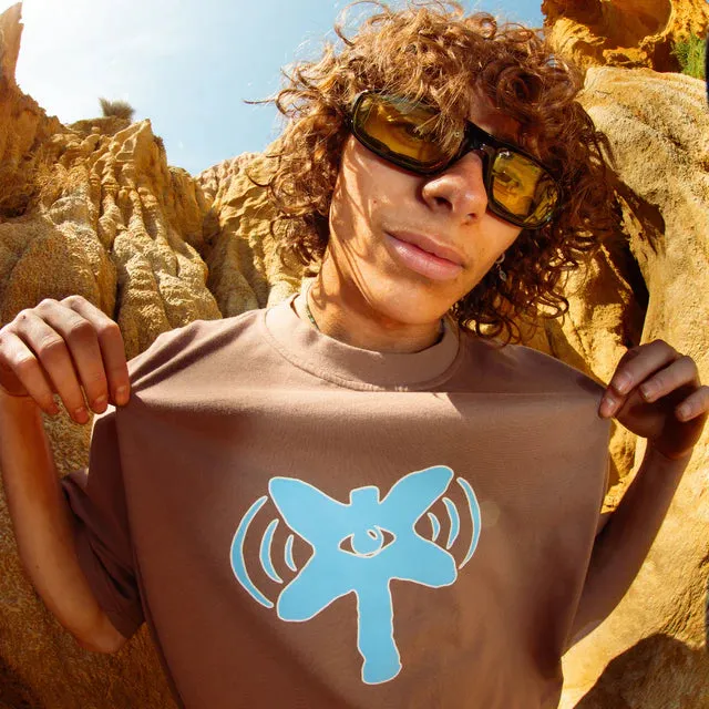 Listen Signal Tee - Chocolate Brown