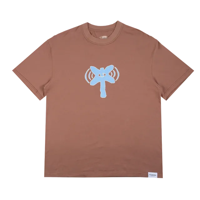 Listen Signal Tee - Chocolate Brown