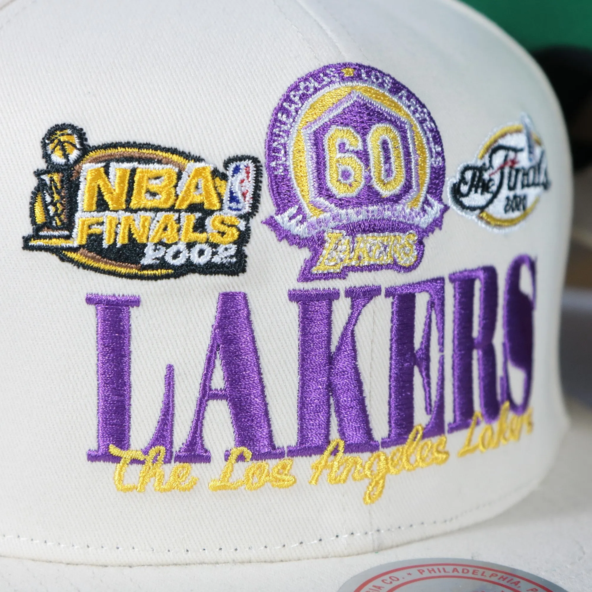 Los Angeles Lakers Hardwood Classics Reframe Retro Green bottom | Off-White Snapback Hat