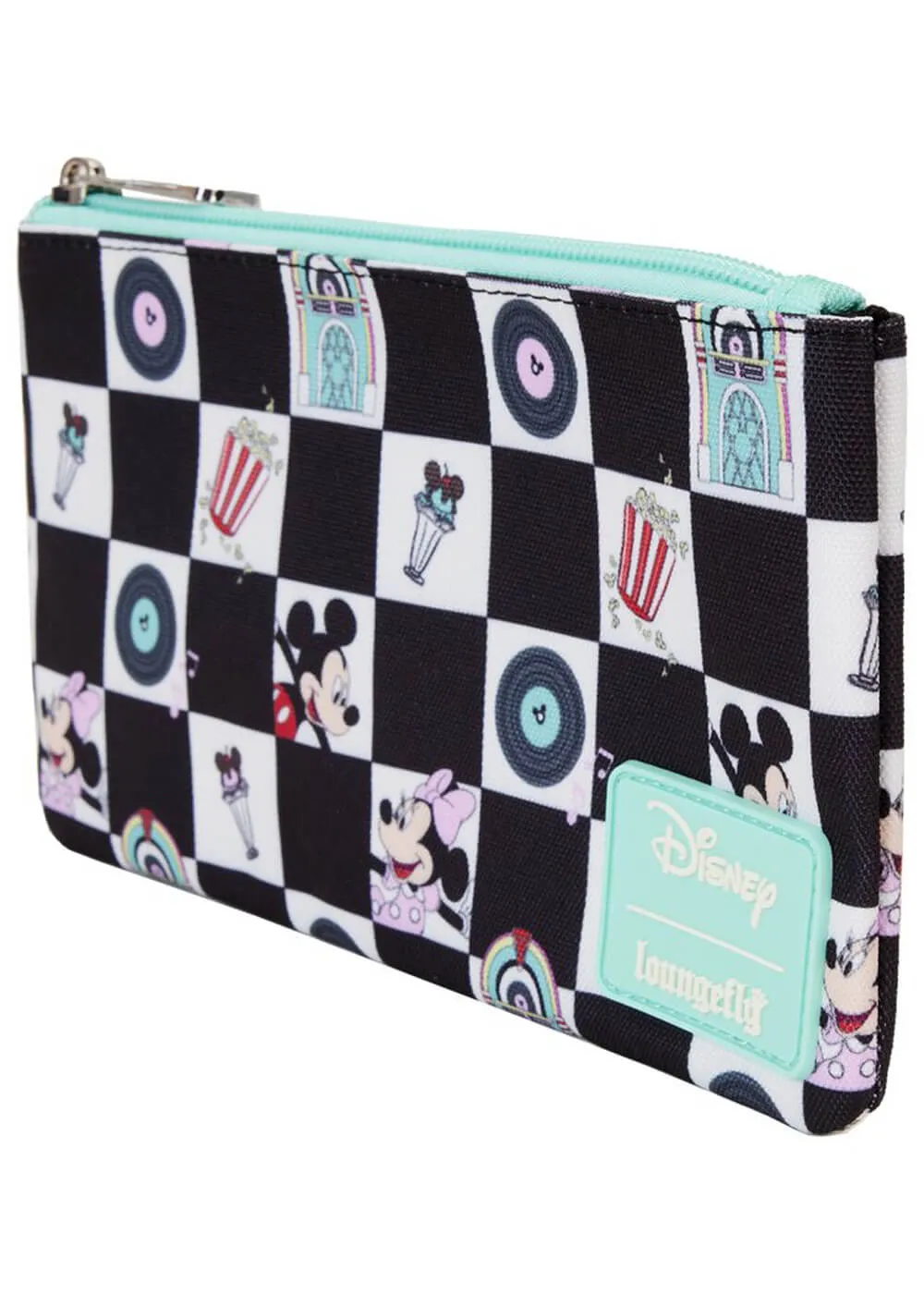 Loungefly Disney Mickey and Minnie Date Night Diner AOP Wristlet Wallet Multi