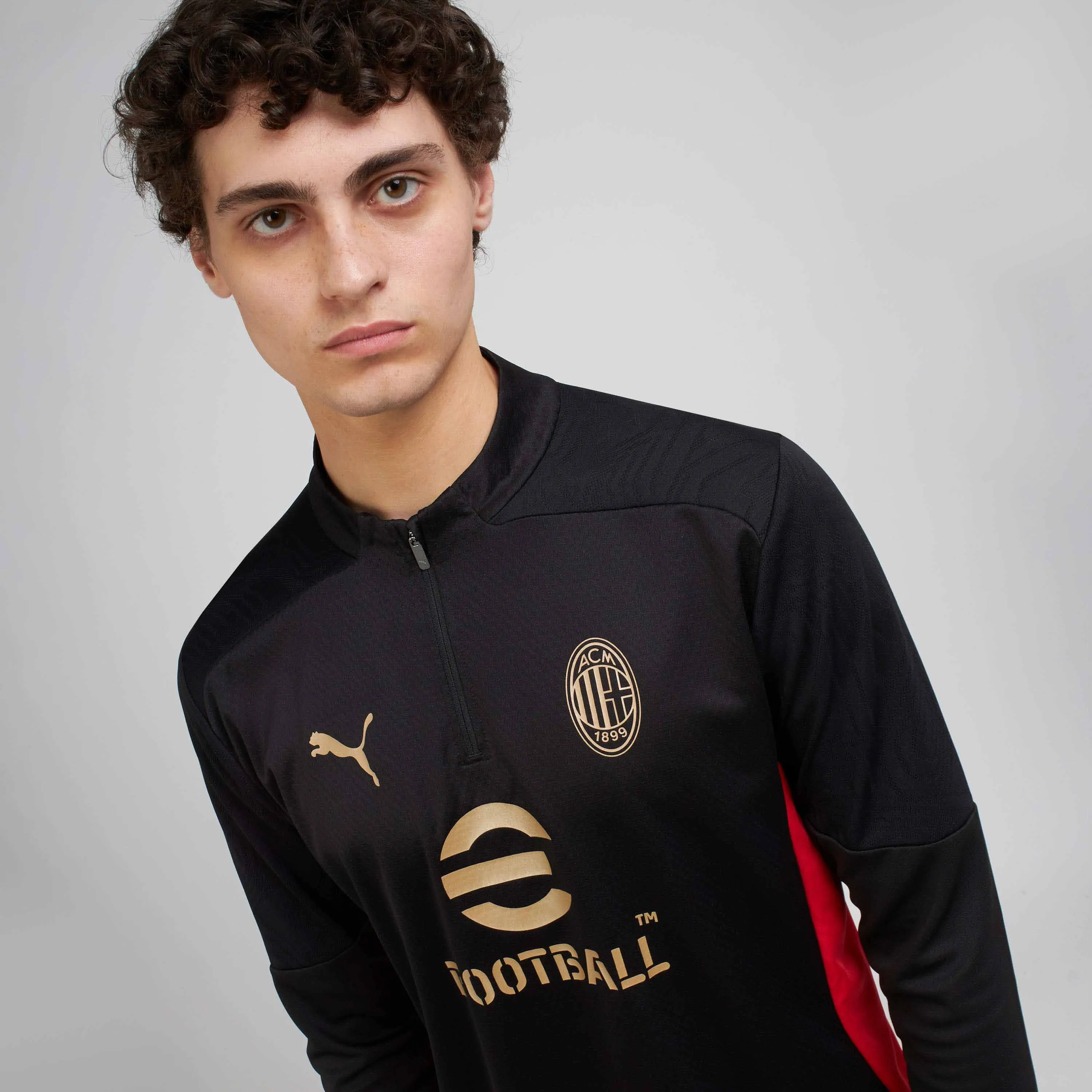 MAGLIA MILAN TRAINING 1/4 ZIP A MANICA LUNGA 2024/25