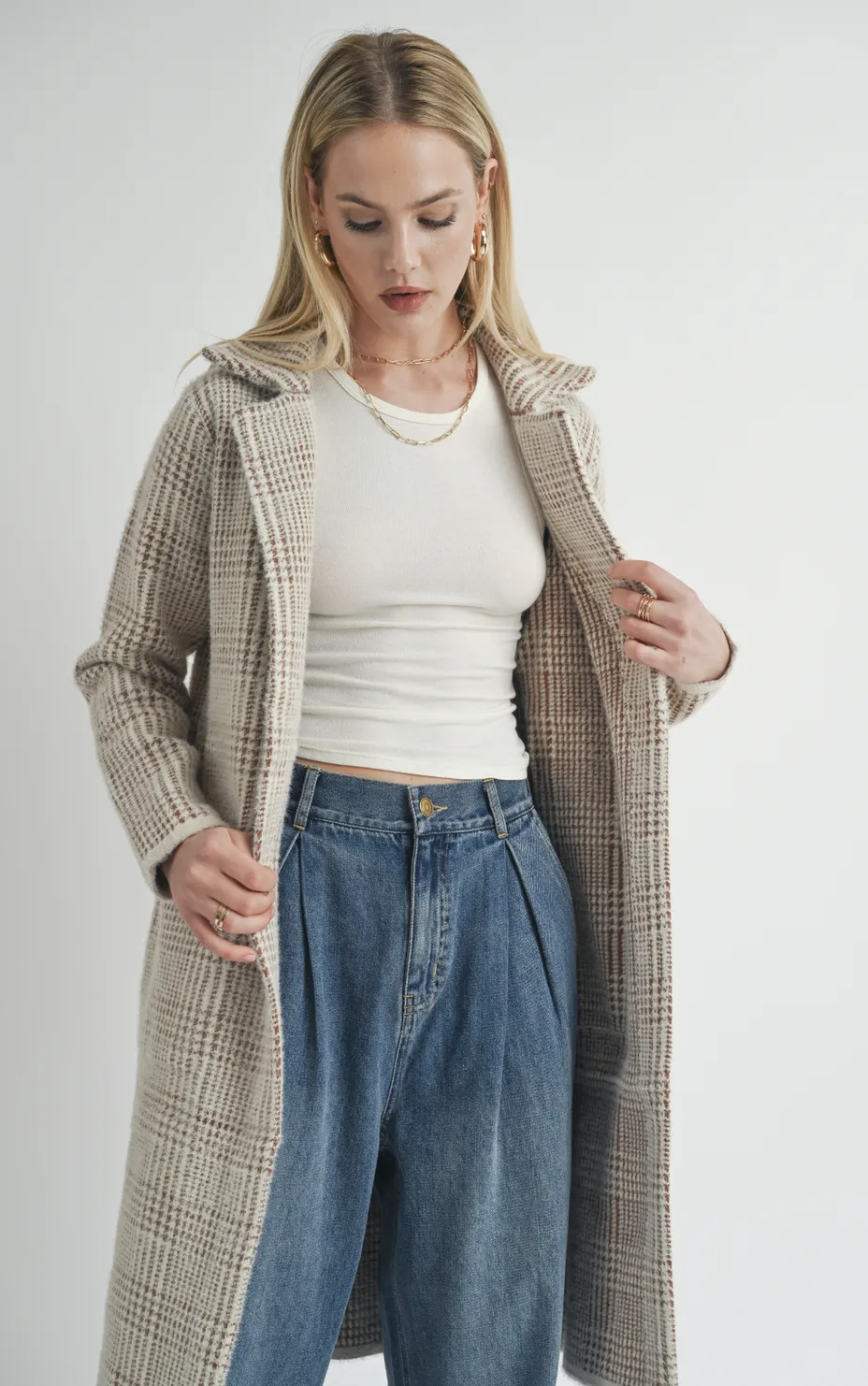 MARCEAU HOUNDSTOOTH COAT