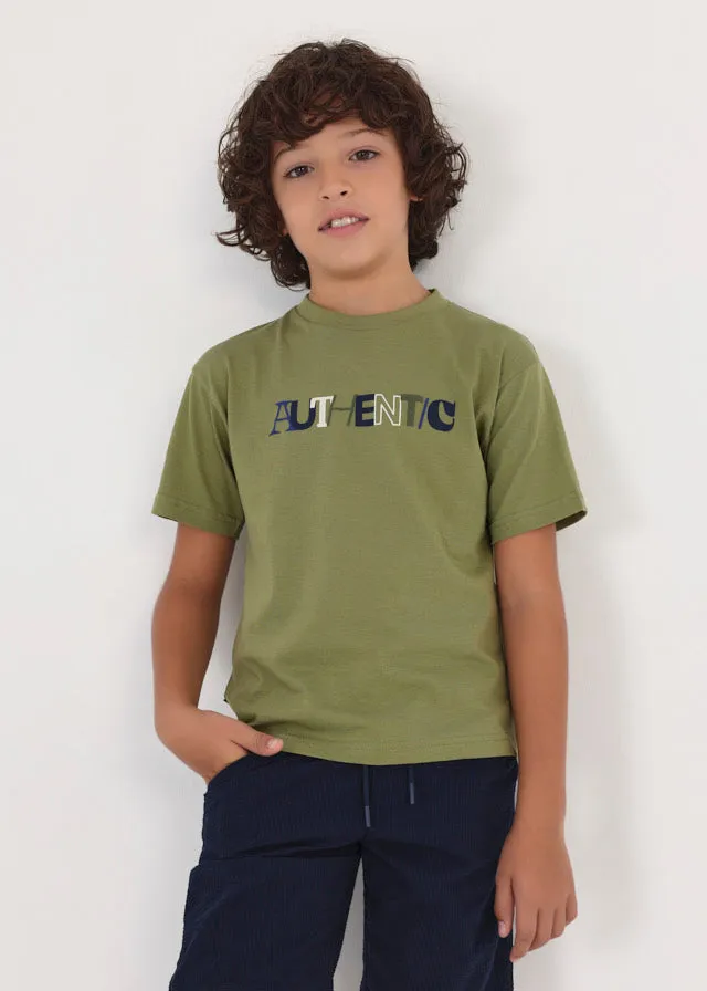 Mayoral Basic s/s t-shirt for teen boy - Leaf