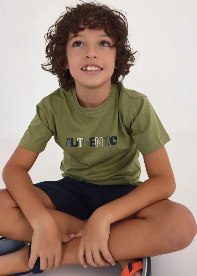 Mayoral Basic s/s t-shirt for teen boy - Leaf