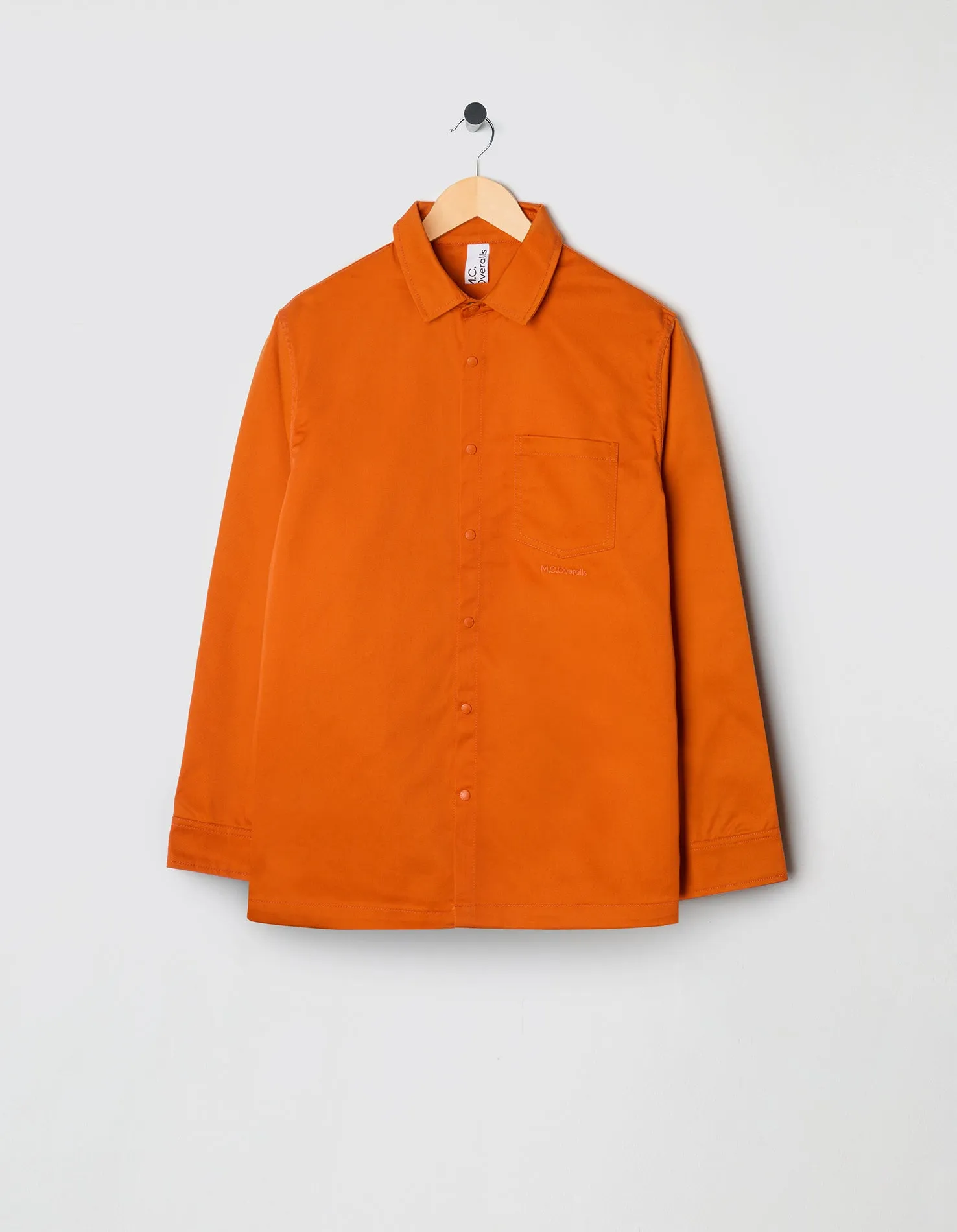 M.C.Overalls Poly Cotton Snap Shirt - Orange